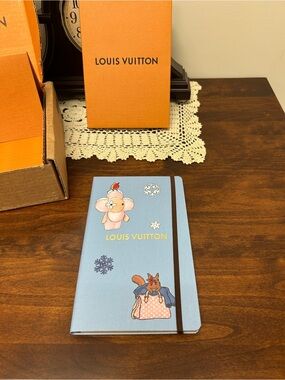 Louis Vuitton The Jane notebook with stickers. Winter addition.